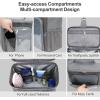 imageFcolor Hanging Shower Caddy Portable  College Dorm Essentials for Girls Guys with Hooks Soft Crossbody Shoulder Strap Multiple Pockets QuickDry Shower Bag for Dorm Travel Essentials Dark GreyBeautiful Grey