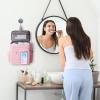 imageFcolor Hanging Shower Caddy Portable  College Dorm Essentials for Girls Guys with Hooks Soft Crossbody Shoulder Strap Multiple Pockets QuickDry Shower Bag for Dorm Travel Essentials Dark Grey2 Packs Pink