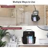 imageFcolor Hanging Shower Caddy Portable  College Dorm Essentials for Girls Guys with Hooks Soft Crossbody Shoulder Strap Multiple Pockets QuickDry Shower Bag for Dorm Travel Essentials Dark GreyBlack with Strap