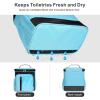 imageFcolor Hanging Shower Caddy Portable  College Dorm Essentials for Girls Guys with Hooks Soft Crossbody Shoulder Strap Multiple Pockets QuickDry Shower Bag for Dorm Travel Essentials Dark GreyLight Blue
