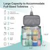imageFcolor Hanging Shower Caddy Portable  College Dorm Essentials for Girls Guys with Hooks Soft Crossbody Shoulder Strap Multiple Pockets QuickDry Shower Bag for Dorm Travel Essentials Dark GreyCyan
