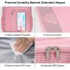 imageFcolor Hanging Shower Caddy Portable  College Dorm Essentials for Girls Guys with Hooks Soft Crossbody Shoulder Strap Multiple Pockets QuickDry Shower Bag for Dorm Travel Essentials Dark GreyPink