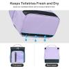imageFcolor Hanging Shower Caddy Portable  College Dorm Essentials for Girls Guys with Hooks Soft Crossbody Shoulder Strap Multiple Pockets QuickDry Shower Bag for Dorm Travel Essentials Dark GreyPurple
