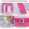 imageFcolor Hanging Shower Caddy Portable  College Dorm Essentials for Girls Guys with Hooks Soft Crossbody Shoulder Strap Multiple Pockets QuickDry Shower Bag for Dorm Travel Essentials Dark GreyPink Flamingo