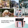 imageFcolor Hanging Shower Caddy Portable  College Dorm Essentials for Girls Guys with Hooks Soft Crossbody Shoulder Strap Multiple Pockets QuickDry Shower Bag for Dorm Travel Essentials Dark GreyLight Pink