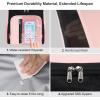 imageFcolor Hanging Shower Caddy Portable  College Dorm Essentials for Girls Guys with Hooks Soft Crossbody Shoulder Strap Multiple Pockets QuickDry Shower Bag for Dorm Travel Essentials Dark GreyLight Pink