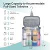 imageFcolor Hanging Shower Caddy Portable  College Dorm Essentials for Girls Guys with Hooks Soft Crossbody Shoulder Strap Multiple Pockets QuickDry Shower Bag for Dorm Travel Essentials Dark GreyPurple