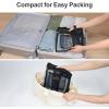 imageFcolor Mesh Shower Caddy Portable Hanging  3 Pockets Small Shower Bag Tote for Camping Gym Travel Toiletry Quick Dry Bathroom Essentials with S Hook PinkBlack