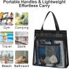 imageFcolor Mesh Shower Caddy Portable Hanging  3 Pockets Small Shower Bag Tote for Camping Gym Travel Toiletry Quick Dry Bathroom Essentials with S Hook PinkBlack