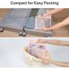 imageFcolor Mesh Shower Caddy Portable Hanging  3 Pockets Small Shower Bag Tote for Camping Gym Travel Toiletry Quick Dry Bathroom Essentials with S Hook PinkPink