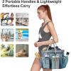 imageFcolor Mesh Shower Caddy Portable with Drawstring  Upgrade Deeper 7 Pockets Dorm Room Essentials for Guys Girls with S Hook Shower Bag Basket Tote for College Camping Bathroom Yellow BeachBlue with Drawstring