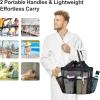 imageFcolor Mesh Shower Caddy Portable with Drawstring  Upgrade Deeper 7 Pockets Dorm Room Essentials for Guys Girls with S Hook Shower Bag Basket Tote for College Camping Bathroom Yellow Beach2 Pack Black with Drawstring