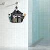 imageFcolor Mesh Shower Caddy Portable with Drawstring  Upgrade Deeper 7 Pockets Dorm Room Essentials for Guys Girls with S Hook Shower Bag Basket Tote for College Camping Bathroom Yellow Beach2 Pack Black with Drawstring