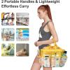 imageFcolor Mesh Shower Caddy Portable with Drawstring  Upgrade Deeper 7 Pockets Dorm Room Essentials for Guys Girls with S Hook Shower Bag Basket Tote for College Camping Bathroom Yellow BeachYellow Beach with Drawstring