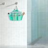 imageFcolor Mesh Shower Caddy Portable with Drawstring  Upgrade Deeper 7 Pockets Dorm Room Essentials for Guys Girls with S Hook Shower Bag Basket Tote for College Camping Bathroom Yellow Beach2 Pack Mint Green with Drawstring
