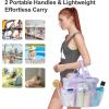 imageFcolor Mesh Shower Caddy Portable with Drawstring  Upgrade Deeper 7 Pockets Dorm Room Essentials for Guys Girls with S Hook Shower Bag Basket Tote for College Camping Bathroom Yellow BeachPurple with Drawstring