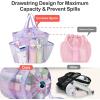 imageFcolor Mesh Shower Caddy Portable with Drawstring  Upgrade Deeper 7 Pockets Dorm Room Essentials for Guys Girls with S Hook Shower Bag Basket Tote for College Camping Bathroom Yellow BeachPurple with Drawstring