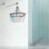imageFcolor Mesh Shower Caddy Portable with Drawstring  Upgrade Deeper 7 Pockets Dorm Room Essentials for Guys Girls with S Hook Shower Bag Basket Tote for College Camping Bathroom Yellow BeachWhite with Drawstring