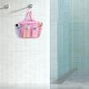imageFcolor Mesh Shower Caddy Portable with Drawstring  Upgrade Deeper 7 Pockets Dorm Room Essentials for Guys Girls with S Hook Shower Bag Basket Tote for College Camping Bathroom Yellow BeachPink with Drawstring