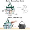 imageFcolor Mesh Shower Caddy Portable with Drawstring  Upgrade Deeper 7 Pockets Dorm Room Essentials for Guys Girls with S Hook Shower Bag Basket Tote for College Camping Bathroom Yellow BeachGreen Pineapple with Drawstring