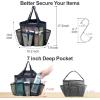 imageFcolor Mesh Shower Caddy Portable with Drawstring  Upgrade Deeper 7 Pockets Dorm Room Essentials for Guys Girls with S Hook Shower Bag Basket Tote for College Camping Bathroom Yellow BeachBlack with Dark Blue with Drawstring