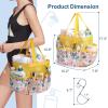 imageFcolor Mesh Shower Caddy Portable with Drawstring  Upgrade Deeper 7 Pockets Dorm Room Essentials for Guys Girls with S Hook Shower Bag Basket Tote for College Camping Bathroom Yellow BeachL  Yellow Beach