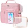 Shower Caddy with Makeup Bag Pink
