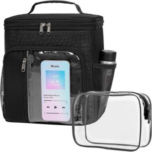 imageFcolor Hanging Shower Caddy Portable  College Dorm Essentials for Girls Guys with Hooks Soft Crossbody Shoulder Strap Multiple Pockets QuickDry Shower Bag for Dorm Travel Essentials Dark GreyShower Caddy with Makeup Bag Black