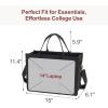 imageFcolor College Tote Bag for School  Large Canvas Nurse Bag with Pockets and Compartment2 Pack  Black  Beige