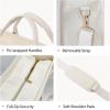 imageFcolor College Tote Bag for School  Large Canvas Nurse Bag with Pockets and CompartmentBeige With Zipper