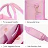 imageFcolor College Tote Bag for School  Large Canvas Nurse Bag with Pockets and CompartmentPink With Magnetic Snap Closure