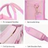 imageFcolor College Tote Bag for School  Large Canvas Nurse Bag with Pockets and CompartmentPink With Zipper