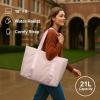 imageFcolor College Tote Bag for School  Large Nylon Nurse Bag with Laptop Sleeve Zipper and Compartment for Women StudentsPink With Eva Stethoscope Case