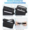 imageFcolor Waterproof Fanny Pack  Waterproof Phone Pouch with Waist Strap  Cruise Essentials 2025 Must Haves Waterproof Pouch Dry Bag Keep Phone Valuables Safe for Beach Kayaking Boating Fishing1 Pack  Black