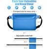 imageFcolor Waterproof Fanny Pack  Waterproof Phone Pouch with Waist Strap  Cruise Essentials 2025 Must Haves Waterproof Pouch Dry Bag Keep Phone Valuables Safe for Beach Kayaking Boating Fishing1 Pack  Blue