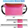 imageFcolor Waterproof Fanny Pack  Waterproof Phone Pouch with Waist Strap  Cruise Essentials 2025 Must Haves Waterproof Pouch Dry Bag Keep Phone Valuables Safe for Beach Kayaking Boating Fishing1 Pack Pink