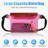 imageFcolor Waterproof Fanny Pack  Waterproof Phone Pouch with Waist Strap  Cruise Essentials 2025 Must Haves Waterproof Pouch Dry Bag Keep Phone Valuables Safe for Beach Kayaking Boating Fishing1 Pack Pink