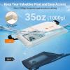 imageFcolor Waterproof Fanny Pack  Waterproof Phone Pouch with Waist Strap  Cruise Essentials 2025 Must Haves Waterproof Pouch Dry Bag Keep Phone Valuables Safe for Beach Kayaking Boating FishingWith Sponge  1 Pack  White