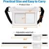 imageFcolor Waterproof Fanny Pack  Waterproof Phone Pouch with Waist Strap  Cruise Essentials 2025 Must Haves Waterproof Pouch Dry Bag Keep Phone Valuables Safe for Beach Kayaking Boating FishingWith Sponge  1 Pack  White