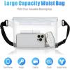 imageFcolor Waterproof Fanny Pack  Waterproof Phone Pouch with Waist Strap  Cruise Essentials 2025 Must Haves Waterproof Pouch Dry Bag Keep Phone Valuables Safe for Beach Kayaking Boating Fishing2 Pack BrownClear