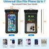 imageFcolor Waterproof Phone Pouch  Floating with Sponge Air Cushion  Cruise Essentials IPX8 Waterproof Phone Case for iPhone Up to 7quot 127oz Buoyancy Waterproof Phone Bag for Swimming Beach 2 Pack2 Pack  BlackGreen