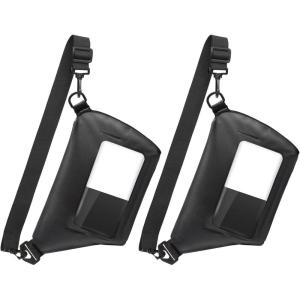 imageFcolor Waterproof Dry Bag Backpack  5L10L20L30L40L Lightweight Roll Top Pouch With Phone Case for Kayaking Beach Boating Paddleboarding Camping Fishing2 Pack  Black