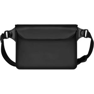 image:imageFcolor Waterproof Fanny Pack  Cruise Essentials 2026  Waterproof Pouch with Adjustable Waist Strap Triple Zipper RollTop Dry Bag for Phone Keep Passport Valuables Dry for Beach Kayaking Boating1 Pack Black