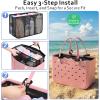image:imageFcolor Beach Bag Organizer Insert  Mesh Tote Liner Compatible with Silicon Bag Original Large Lightweight Divider Pouch with 10 Pockets amp Adjustable Handle for Beach Accessories Organizing GreyBlack  Original Large