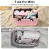 image:imageFcolor Beach Bag Organizer Insert  Mesh Tote Liner Compatible with Silicon Bag Original Large Lightweight Divider Pouch with 10 Pockets amp Adjustable Handle for Beach Accessories Organizing GreyBlack  Original Large