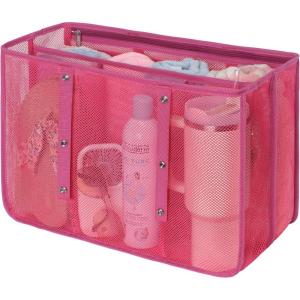 image:imageFcolor Beach Bag Organizer Insert  Mesh Tote Liner Compatible with Silicon Bag Original Large Lightweight Divider Pouch with 10 Pockets amp Adjustable Handle for Beach Accessories Organizing GreyPink  Original Large