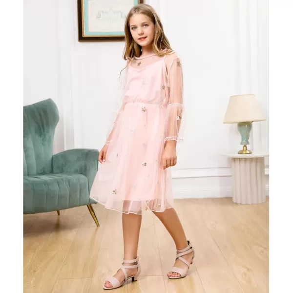 Dufannie Toddler Little Big Kid High Heels Flower Girls Party Dress Shoes Glitter Pump SandalsCross Nubuck Nude