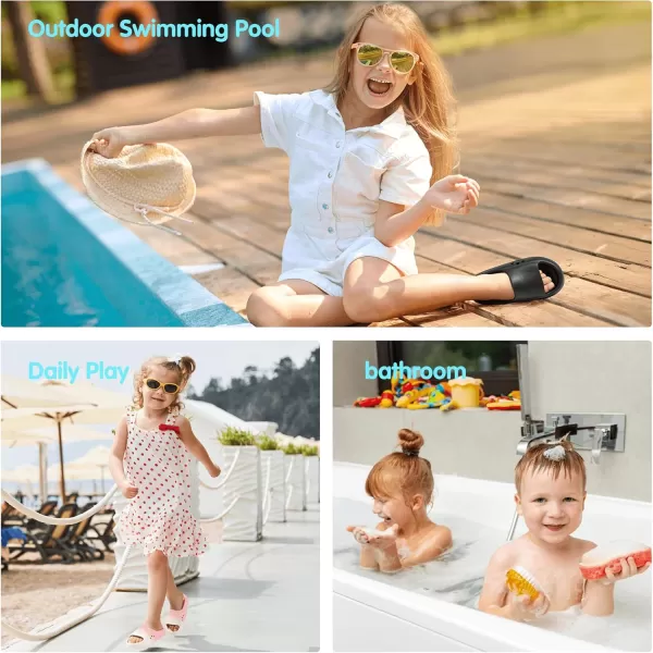 Hehainom Slides for Kids Toddler Little Girls Boy Dress Sandals Summer Shower Bathroom Pool Sandals NonSlip Beach Slippers ShoesPink