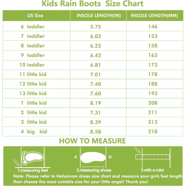 Hehainom Toddler Kids Rain Boots for Girls Boys Waterproof Rainboots Easyon Light Weight Chelsea Rain ShoesRed