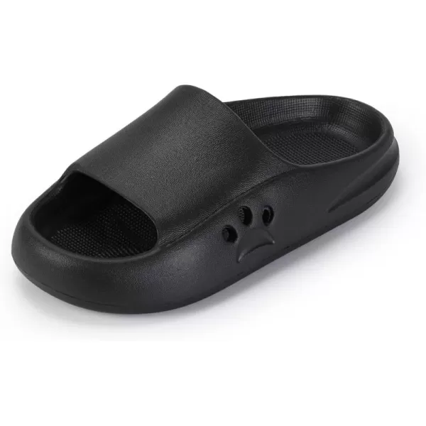 Hehainom Slides for Kids Toddler Little Girls Boy Dress Sandals Summer Shower Bathroom Pool Sandals NonSlip Beach Slippers ShoesBlack